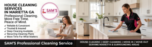Professional house cleaning services in Marietta GA helping homeowners maintain clean and organized homes.